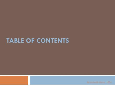 TABLE OF CONTENTS 2014 BasmahAlQadheeb. What is a report? A report is a clearly structured document that presents information as clearly as possible.