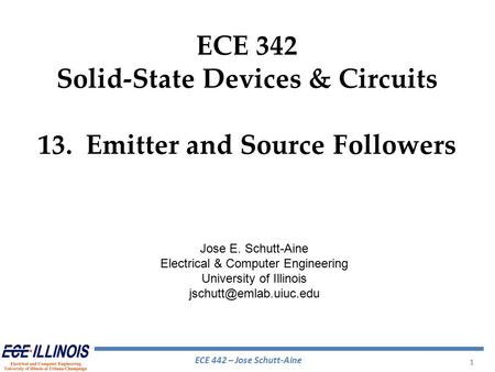 Solid-State Devices & Circuits 13. Emitter and Source Followers