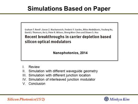 Simulations Based on Paper