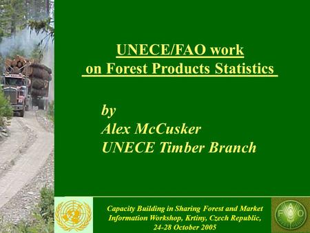 Capacity Building in Sharing Forest and Market Information Workshop, Krtiny, Czech Republic, 24-28 October 2005 UNECE/FAO work on Forest Products Statistics.