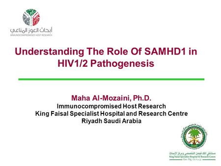 Understanding The Role Of SAMHD1 in HIV1/2 Pathogenesis