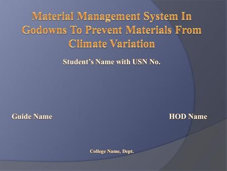 Student’s Name with USN No.