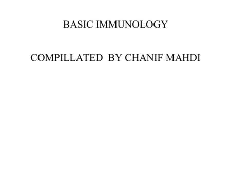 COMPILLATED BY CHANIF MAHDI