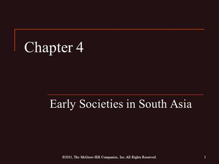 Early Societies in South Asia