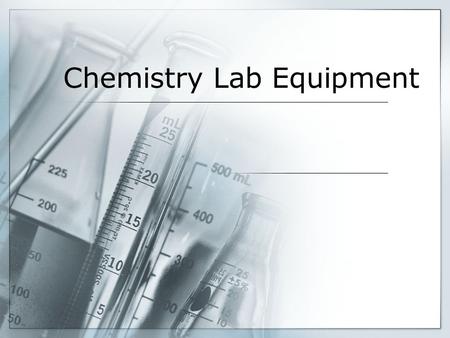 Chemistry Lab Equipment