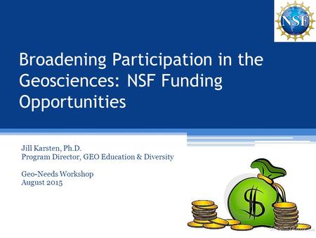 Broadening Participation in the Geosciences: NSF Funding Opportunities