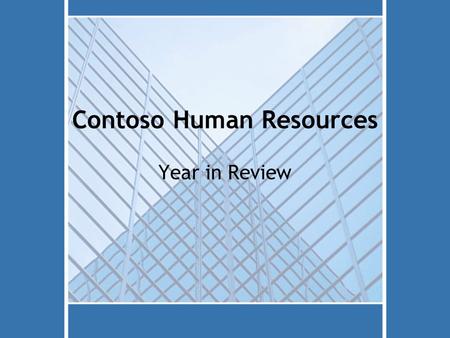 Contoso Human Resources