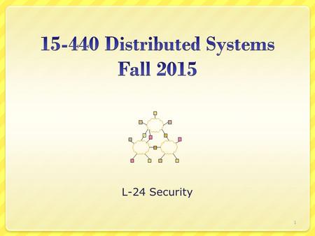 L-24 Security 1. Today's Lecture Internet security weaknesses Establishing secure channels (Crypto 101) Key distribution 2.