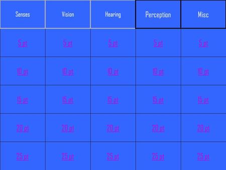 1 10 pt 15 pt 20 pt 25 pt 5 pt 10 pt 15 pt 20 pt 25 pt 5 pt 10 pt 15 pt 20 pt 25 pt 5 pt 10 pt 15 pt 20 pt 25 pt 5 pt 10 pt 15 pt 20 pt 25 pt 5 pt SensesVisionHearing.