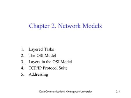 Chapter 2. Network Models