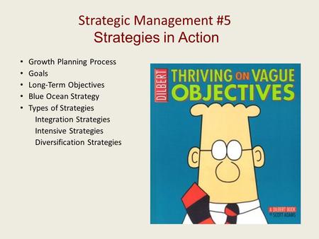 Strategic Management #5 Strategies in Action