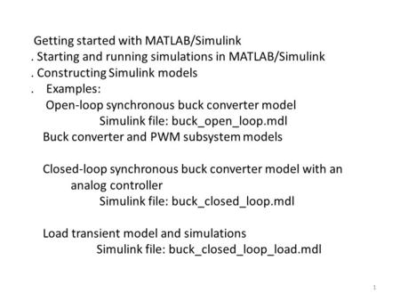 Getting started with MATLAB/Simulink