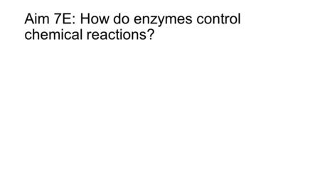 Aim 7E: How do enzymes control chemical reactions?