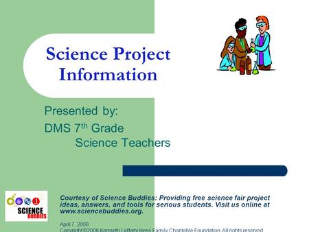 Science Project Information