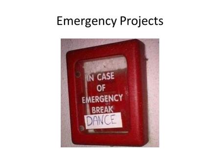 Emergency Projects. Defined The Office of the State Architect manages the emergency controlled maintenance fund. When a general funded or academic building.