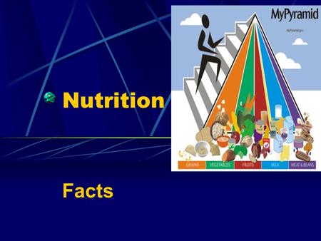 Nutrition Facts What is a nutrient? A nutrient is a substance used in an organism's metabolism which must be taken in from the environment.