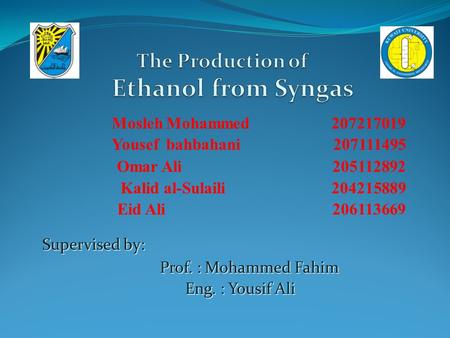 The Production of Ethanol from Syngas