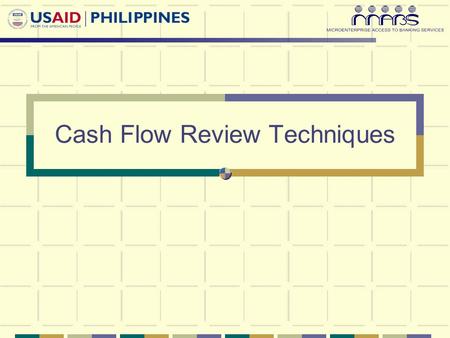 Cash Flow Review Techniques