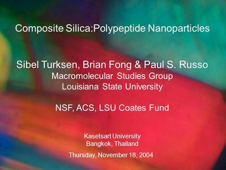 Composite Silica:Polypeptide Nanoparticles