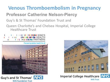 Venous Thromboembolism in Pregnancy