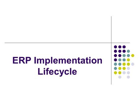 ERP Implementation Lifecycle