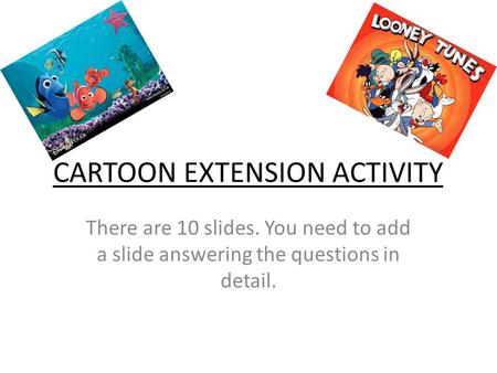 CARTOON EXTENSION ACTIVITY