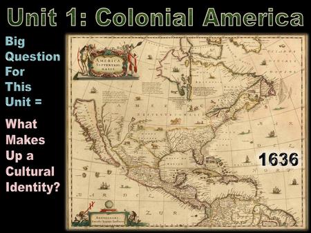 1. Identify the major groups that settled North America Analyze the political, economic, religious, and social similarities and differences of the 3 regions.