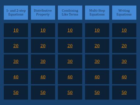 You can type your own categories and points values in this game board. Type your questions and answers in the slides we’ve provided. When you’re in slide.