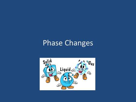 Phase Changes.