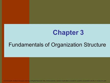 Fundamentals of Organization Structure