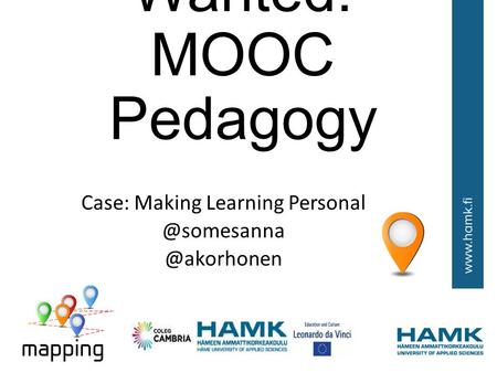 Wanted: MOOC Pedagogy Case: Making