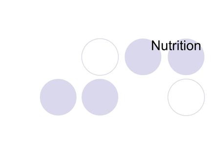 Nutrition. Definitions Nutrition: all body processes related to food Malnutrition: state of poor nutrition may be caused by poor diet or illness Essential.