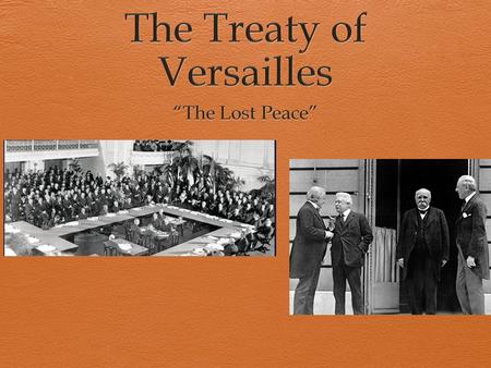 The Treaty of Versailles