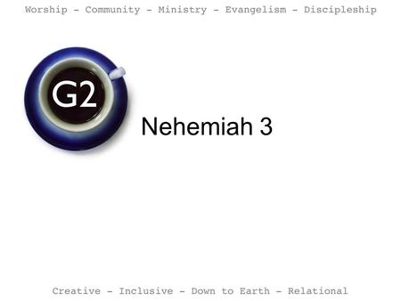 Nehemiah 3. Nice passage! Nehemiah was leading a rebuilding of 4.8km of wall. Jerusalem, once a great city, lies in ruins. Nehemiah is given permission.