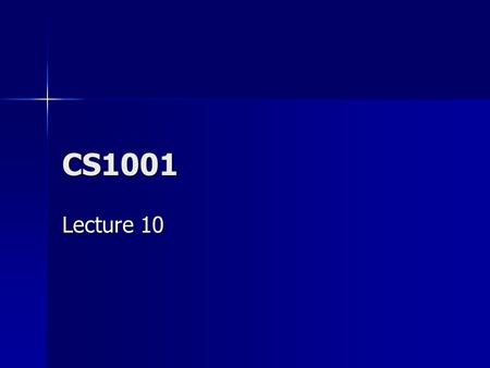 CS1001 Lecture 10. Overview HTML and Usability HTML and Usability Copyright Copyright.