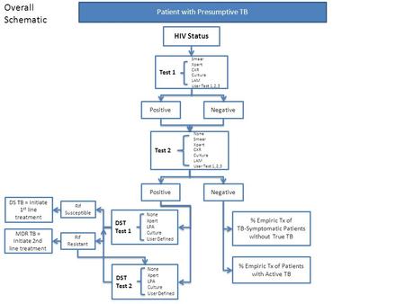 Patient with Presumptive TB HIV Status PositiveNegative % Empiric Tx of Patients with Active TB % Empiric Tx of TB-Symptomatic Patients without True TB.
