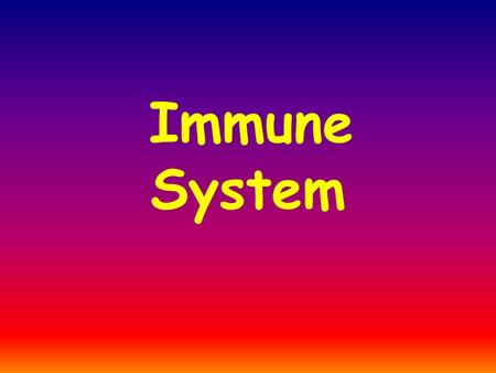 Immune System.