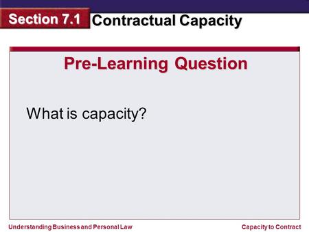 Pre-Learning Question