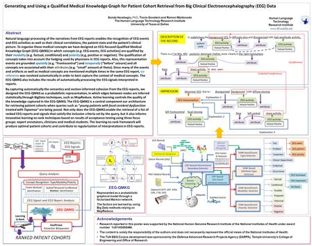 Generating and Using a Qualified Medical Knowledge Graph for Patient Cohort Retrieval from Big Clinical Electroencephalography (EEG) Data Sanda Harabagiu,