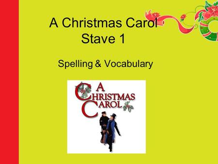 A Christmas Carol Stave 1