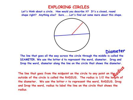 Diameter Radius.