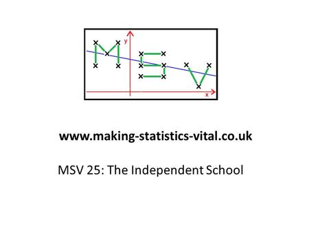 MSV 25: The Independent School www.making-statistics-vital.co.uk.