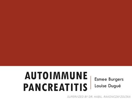 Autoimmune pancreatitis