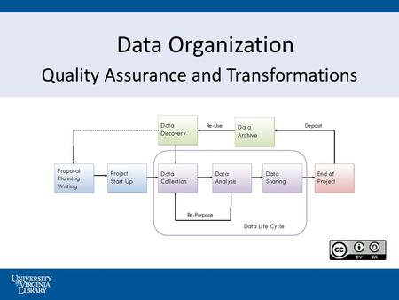 Data Organization Quality Assurance and Transformations.