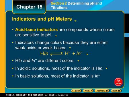 Indicators and pH Meters