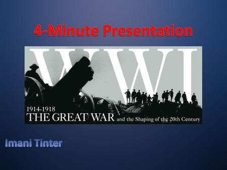 African-American soldiers in WWI 19102010 ‘50‘20‘30‘40‘60‘70‘80‘90‘00 World War I Civil Rights Movement *Source 1 Memoir from a Black WWI Veteran 2 3.