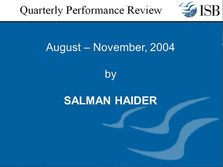 August – November, 2004 by SALMAN HAIDER. SERIALS:  Receiving the journals through VTLS and accessioning - ongoing  Sending Reminders - once in a month.