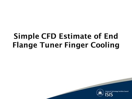 Simple CFD Estimate of End Flange Tuner Finger Cooling.