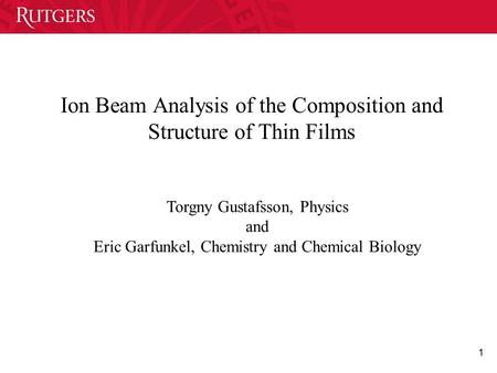 Ion Beam Analysis of the Composition and Structure of Thin Films