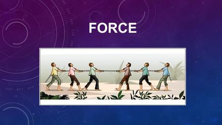 FORCE. WHAT IS FORCE? Force is a push or a pull that acts on an object In order to do many things in your daily life, you need force to assist you. Pushing.